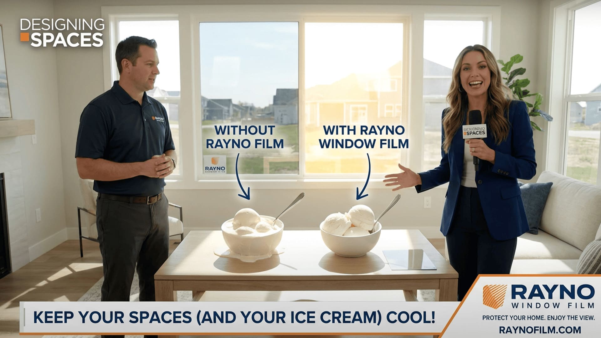 keep your ice cream from melting by using rayno window film on designing spaces