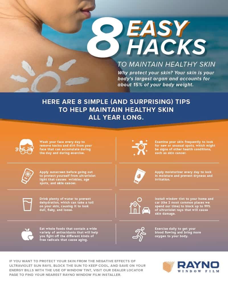 8 Easy Hacks To Maintain Healthy Skin Inforgraphic